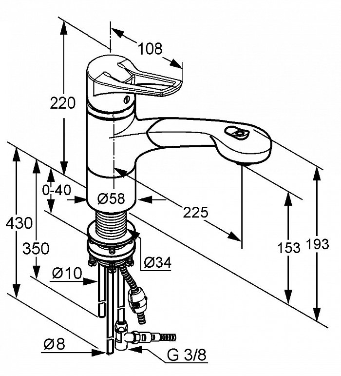 Смеситель для кухни Kludi MX 399420562 хром