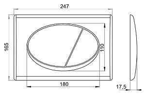 Кнопка смыва AlcaPlast ALCA M71 хром глянцевый
