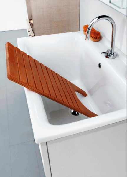 Тумба с раковиной Kerasan Aquadom 60 для постирочной Белая