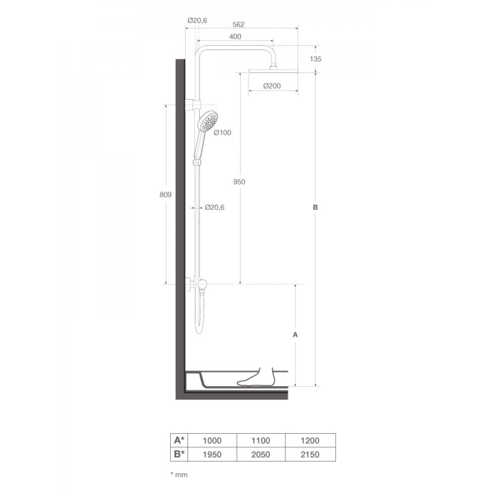 Душевая стойка Roca Victoria 5A9718C00 хром