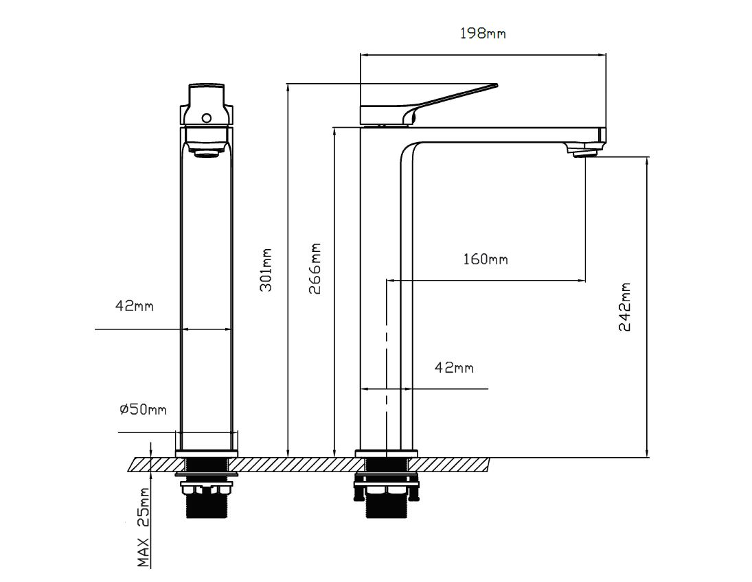 Смеситель для раковины Vincea Arco VBF-4AR02BG золото матовое