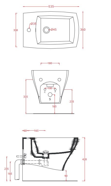 Биде подвесное ArtCeram Jazz JZB001 белый матовый