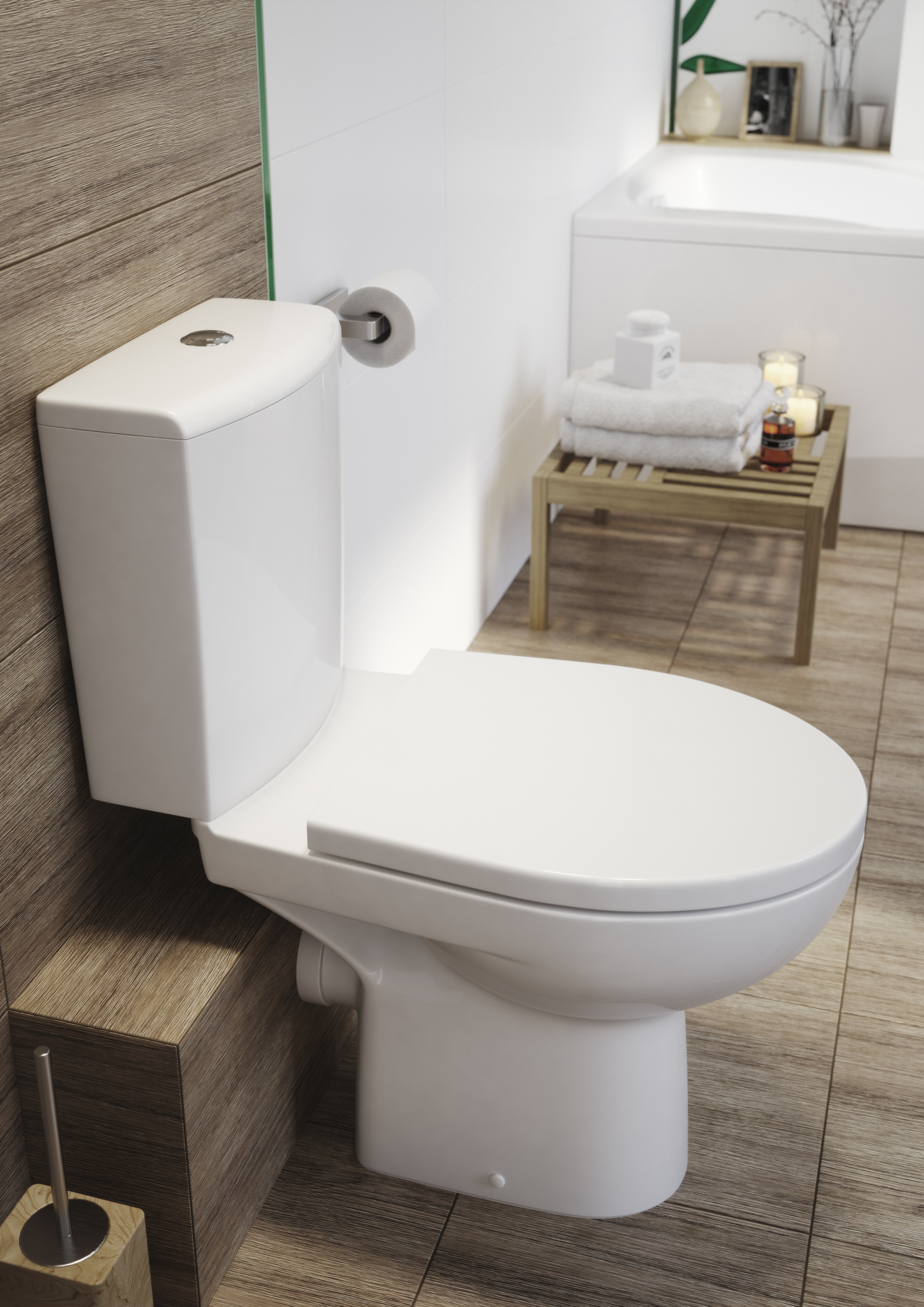 Унитаз напольный Cersanit NATURE S-KO-NTR011-3/5-COn-DL-w белый, с сиденьем микролифт