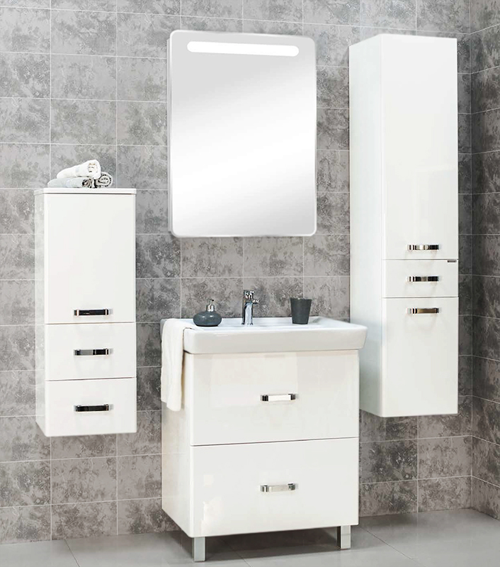 Тумба под раковину Акватон Америна 70 Н 1A169301AM010 белая глянцевая