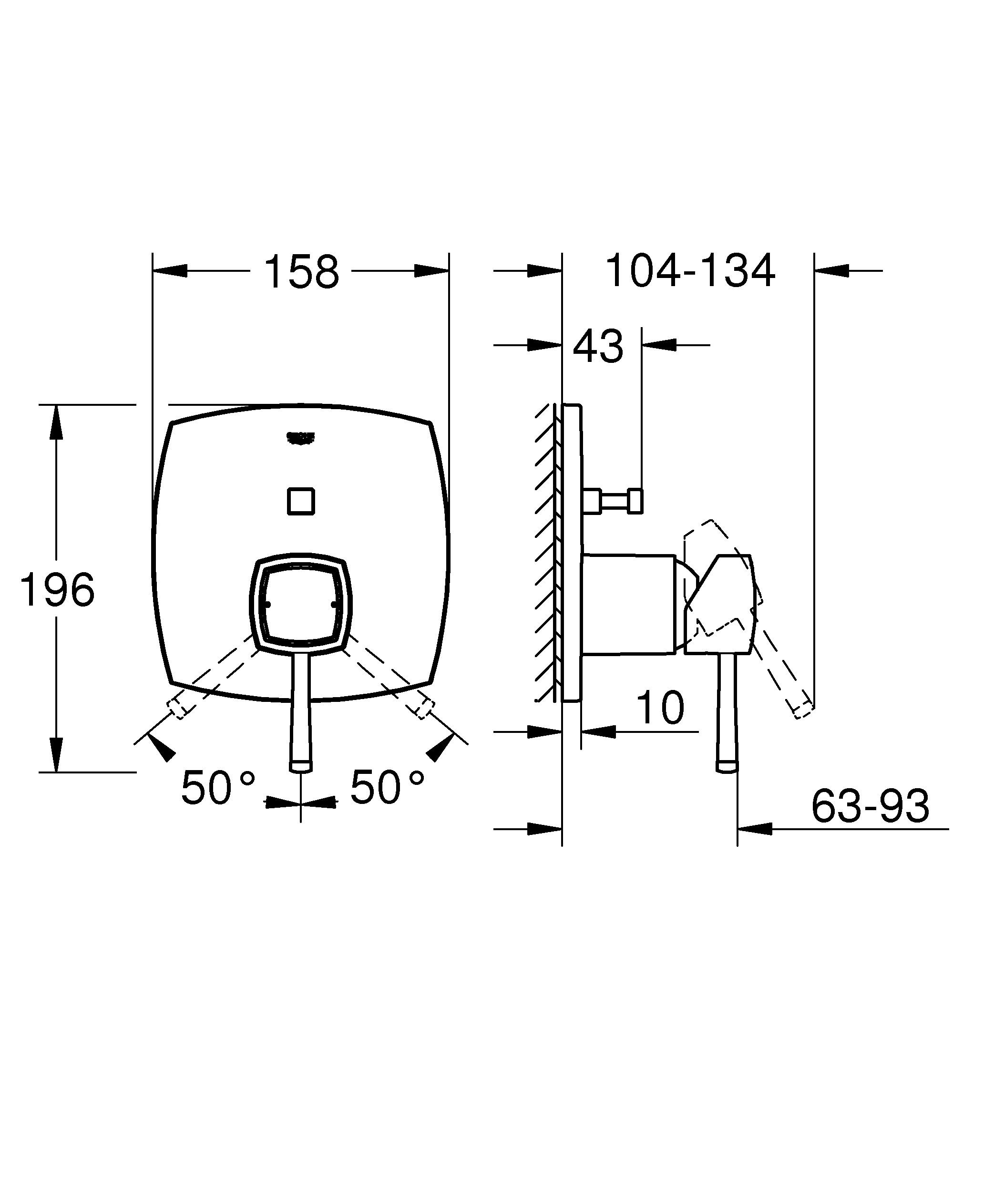 Смеситель для душа Grohe Grandera 24068000 хром