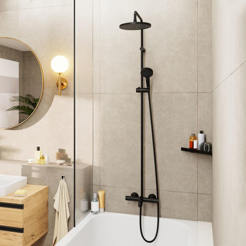 Душевая стойка Hansgrohe Vernis Blend 26899670 черный матовый