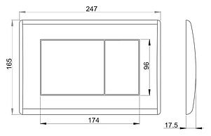 Кнопка смыва AlcaPlast ALCA M271 хром глянцевый