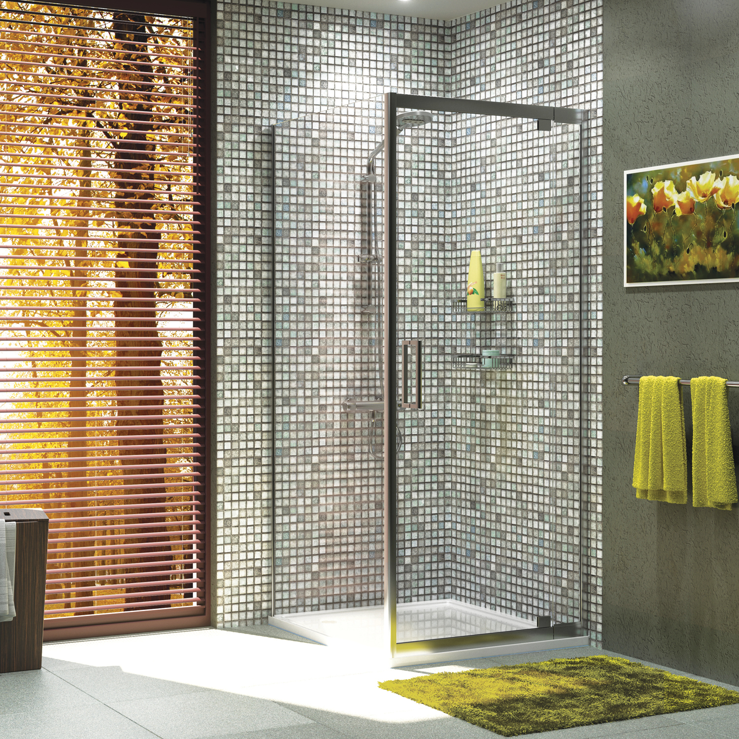 Душевой угол WasserKraft Berkel 48P19 100x100x200, профиль хром, стекло прозрачное