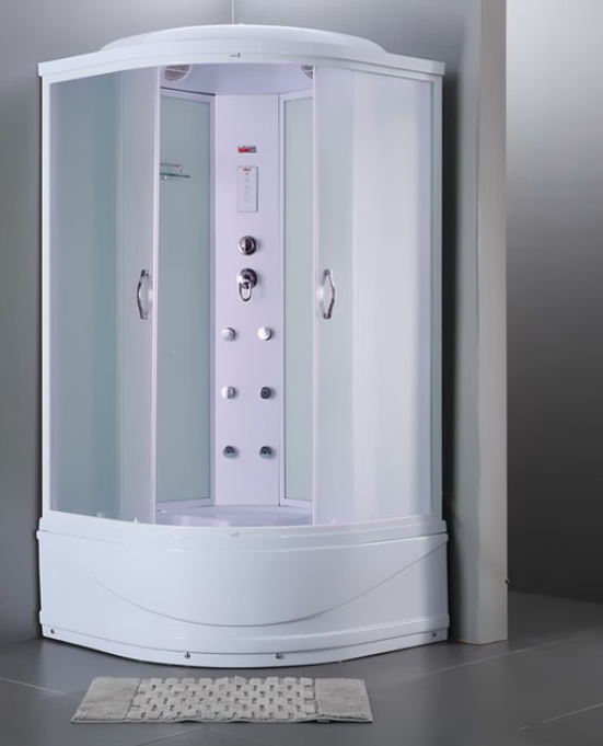 Душевая кабина Timo Eco TE-0780 80x80x215 профиль белый, стекло рифленое
