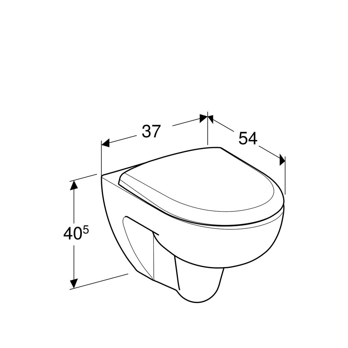 Унитаз безободковый с инсталляцией и клавишей смыва GEBERIT Renova 500.124.TC.R сиденье микролифт
