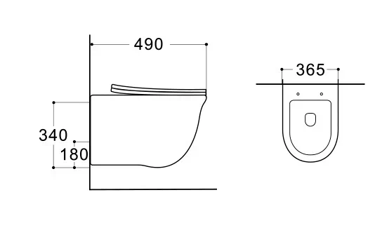Унитаз подвесной Aquatek Классик AQ1112-00 с сиденьем Soft Close