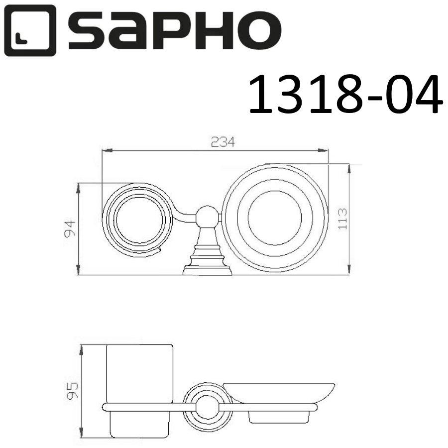 Стакан для ванной / мыльница Sapho DIAMOND 1318-04 бронза
