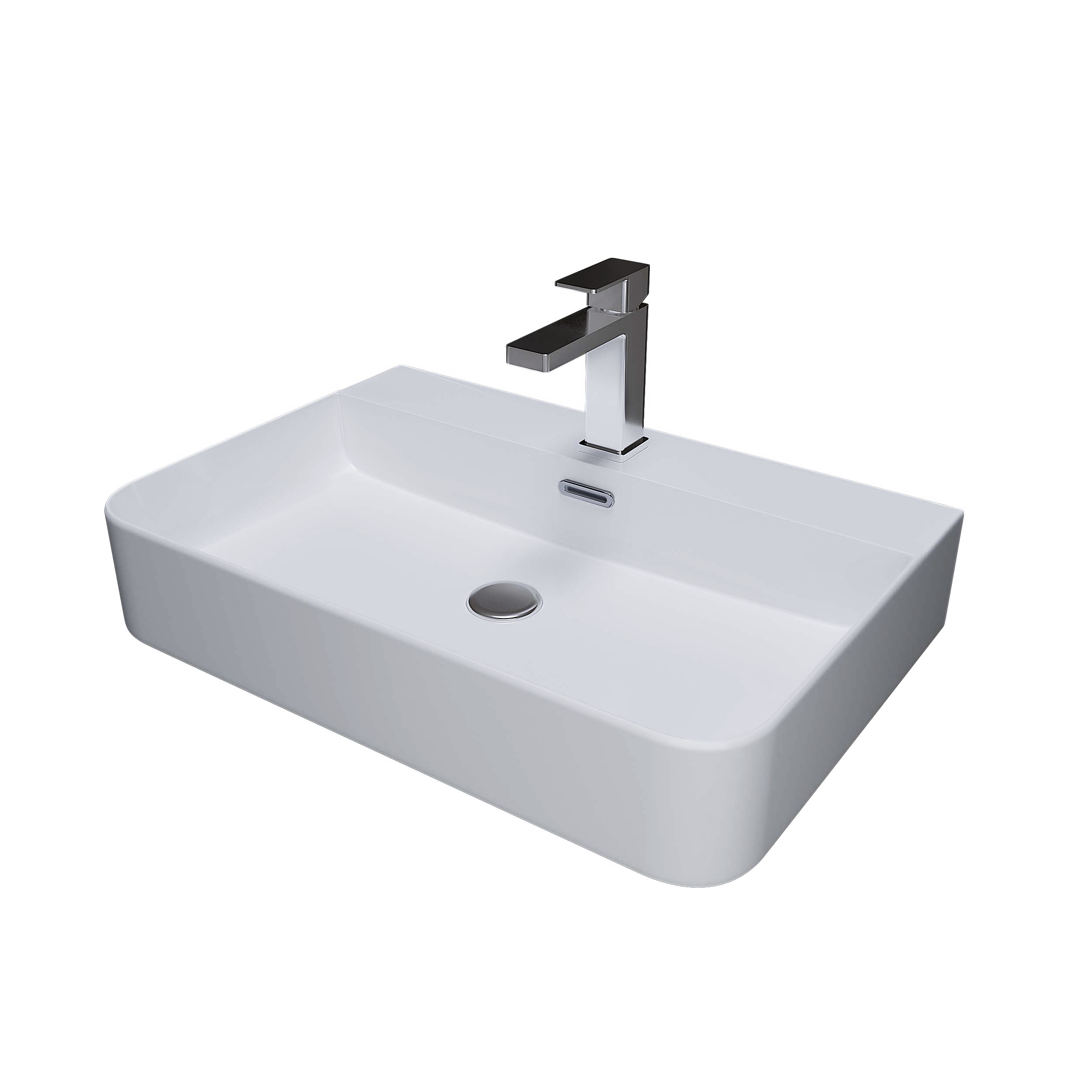 Раковина накладная 60см Grossman GR-3036 белый