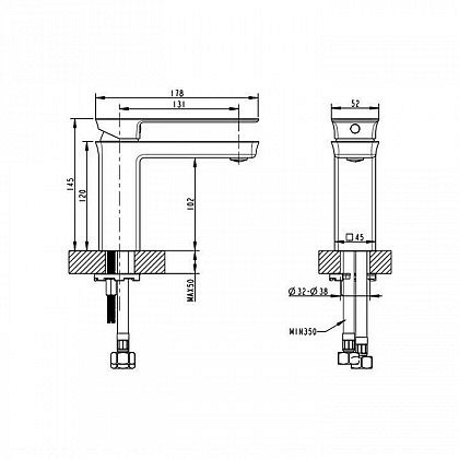 Смеситель для раковины Bravat Phillis F156101C-A-ENG хром