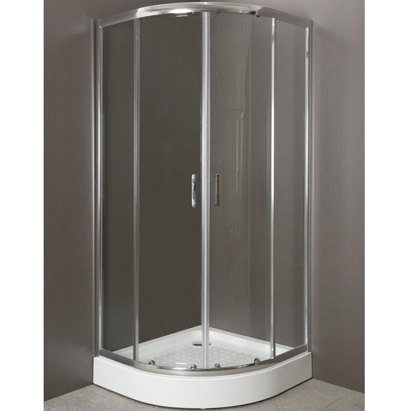 Душевой уголок BelBagno Uno R-2 95x95 профиль Хром стекло прозрачное