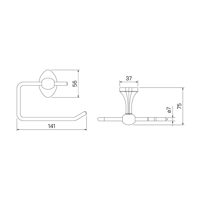 Держатель туалетной бумаги IDDIS Male MALSS00i43 хром