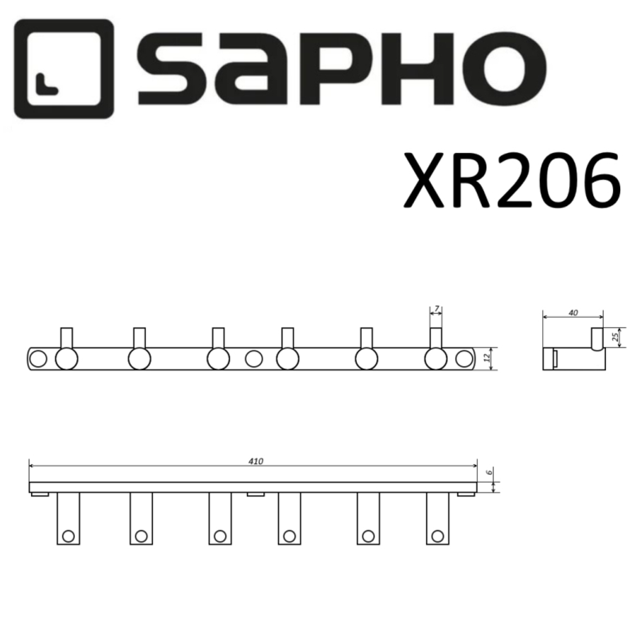 Крючок Sapho X-ROUND XR206 хром