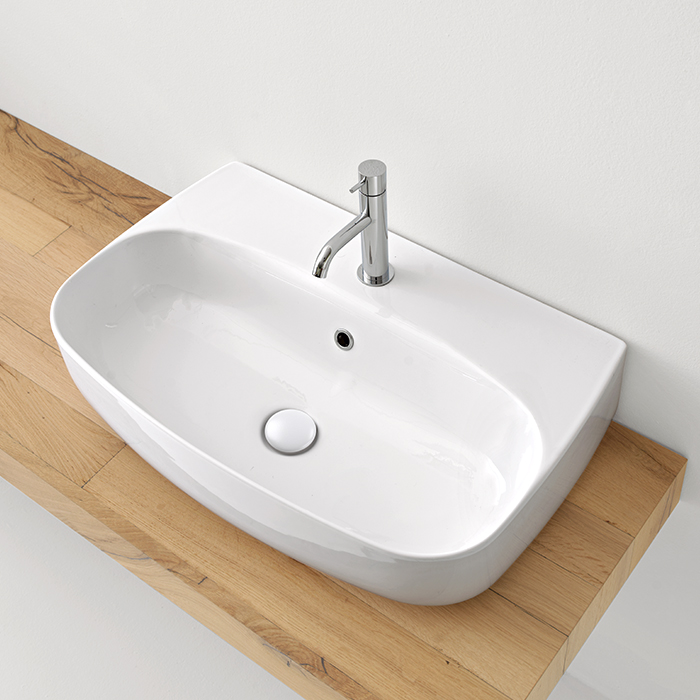 Раковина подвесная / накладная 70см Kerasan Nolita 534201*1 белый