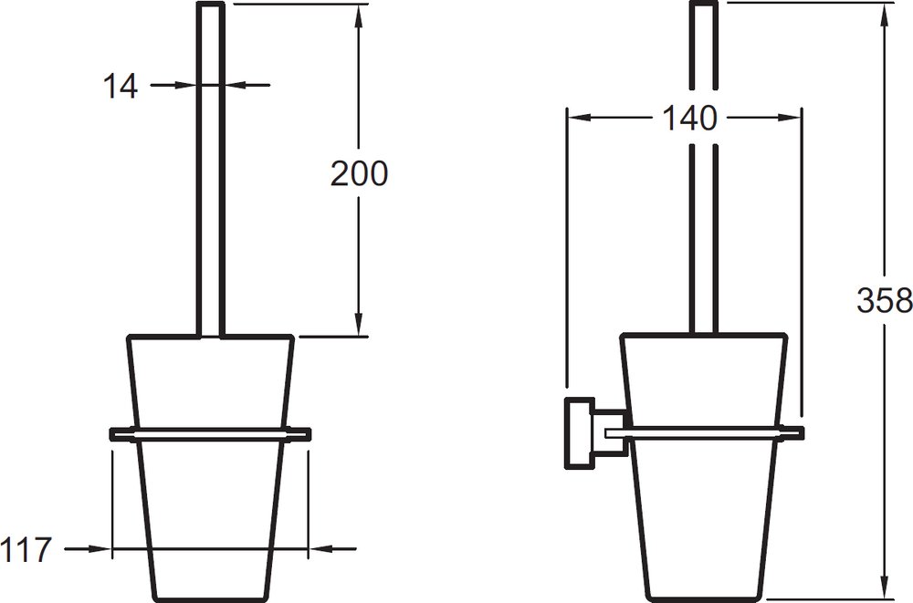 Ершик для унитаза Jacob Delafon Mecanique E77871-CP Хром