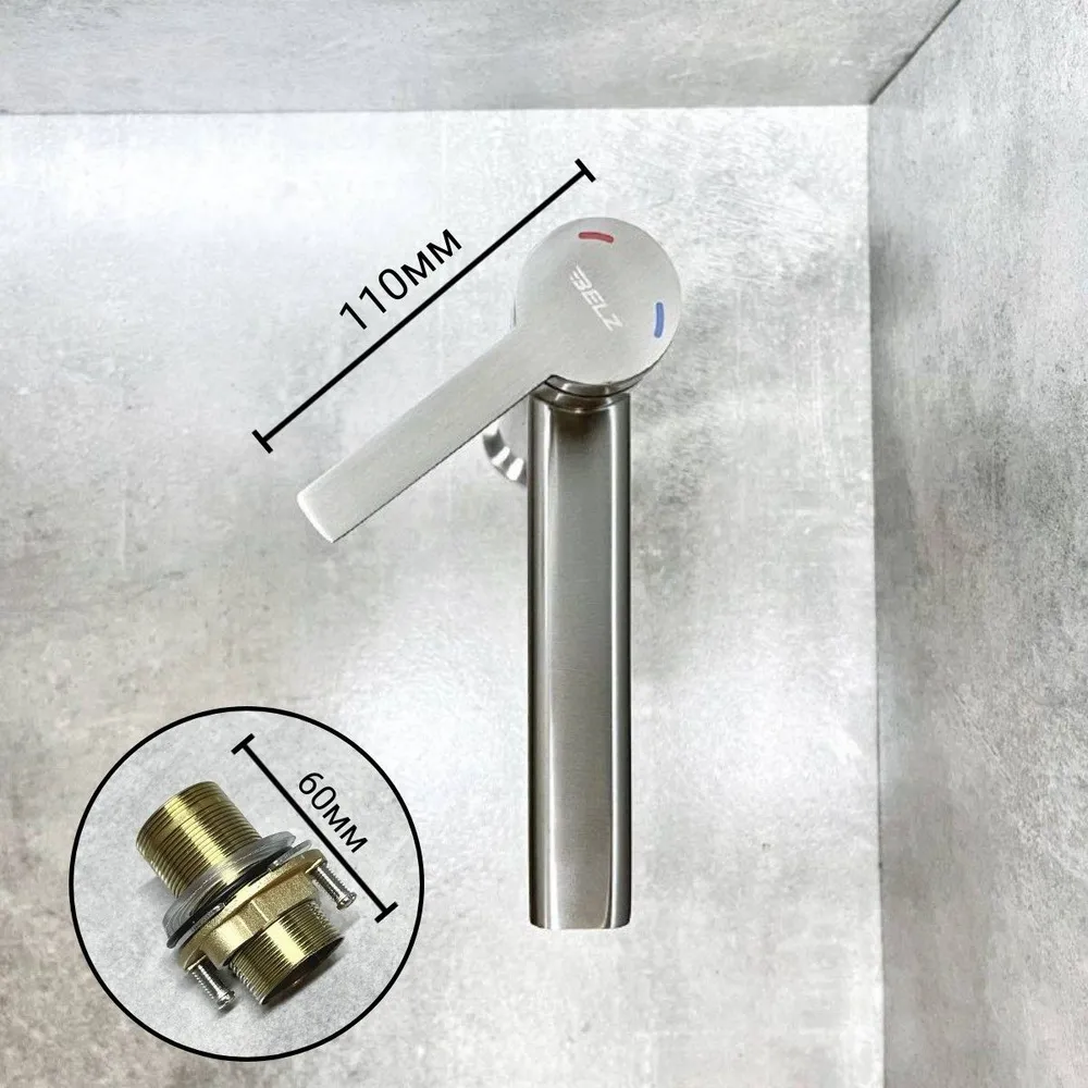 Смеситель для раковины BELZ B11813-1, сатин