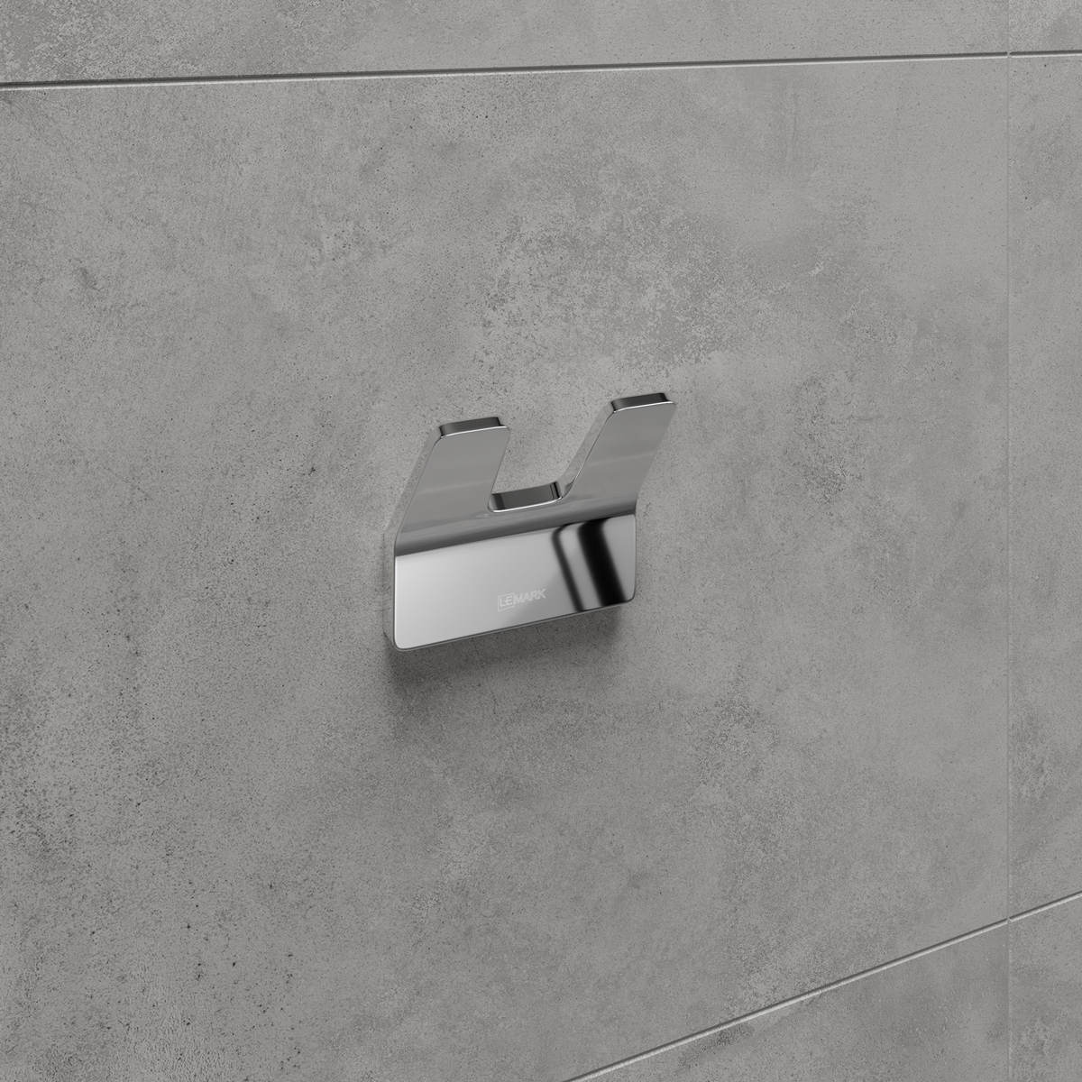 Крючок двойной Lemark SMOOTH LINE 9711004 хром