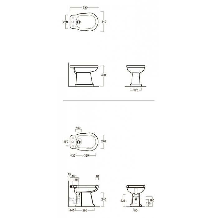 Биде напольное Simas Londra LO923