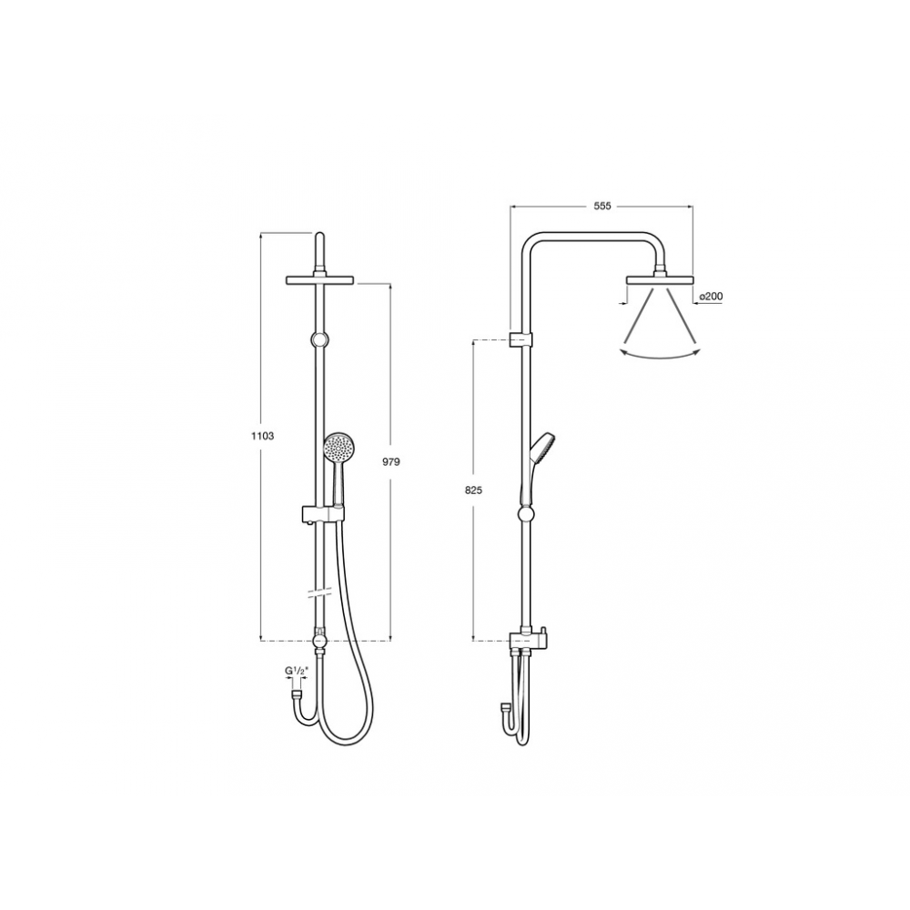 Душевая стойка Roca Victoria 5B9961C00 хром