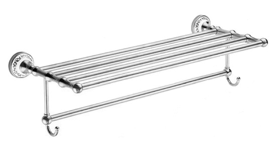 Полка для полотенец Fixsen Bogema FX-78515 Хром Белый