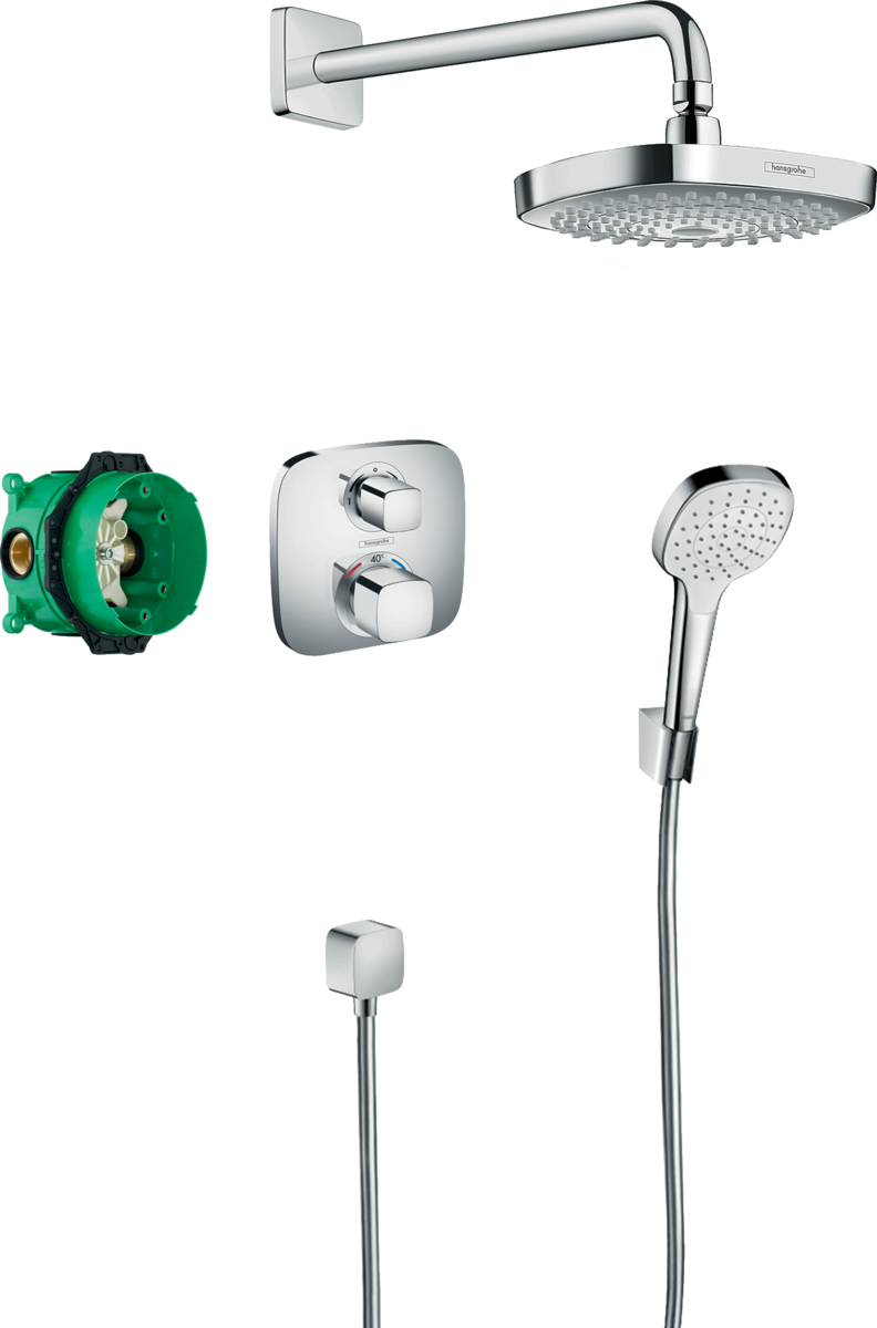 Душевая система Hansgrohe Croma Select E/Ecostat 27294000 с термостатом Хром