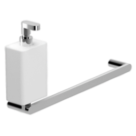 Держатель для полотенец с дозатором мыла Webert Living LV501501 Хром Белый