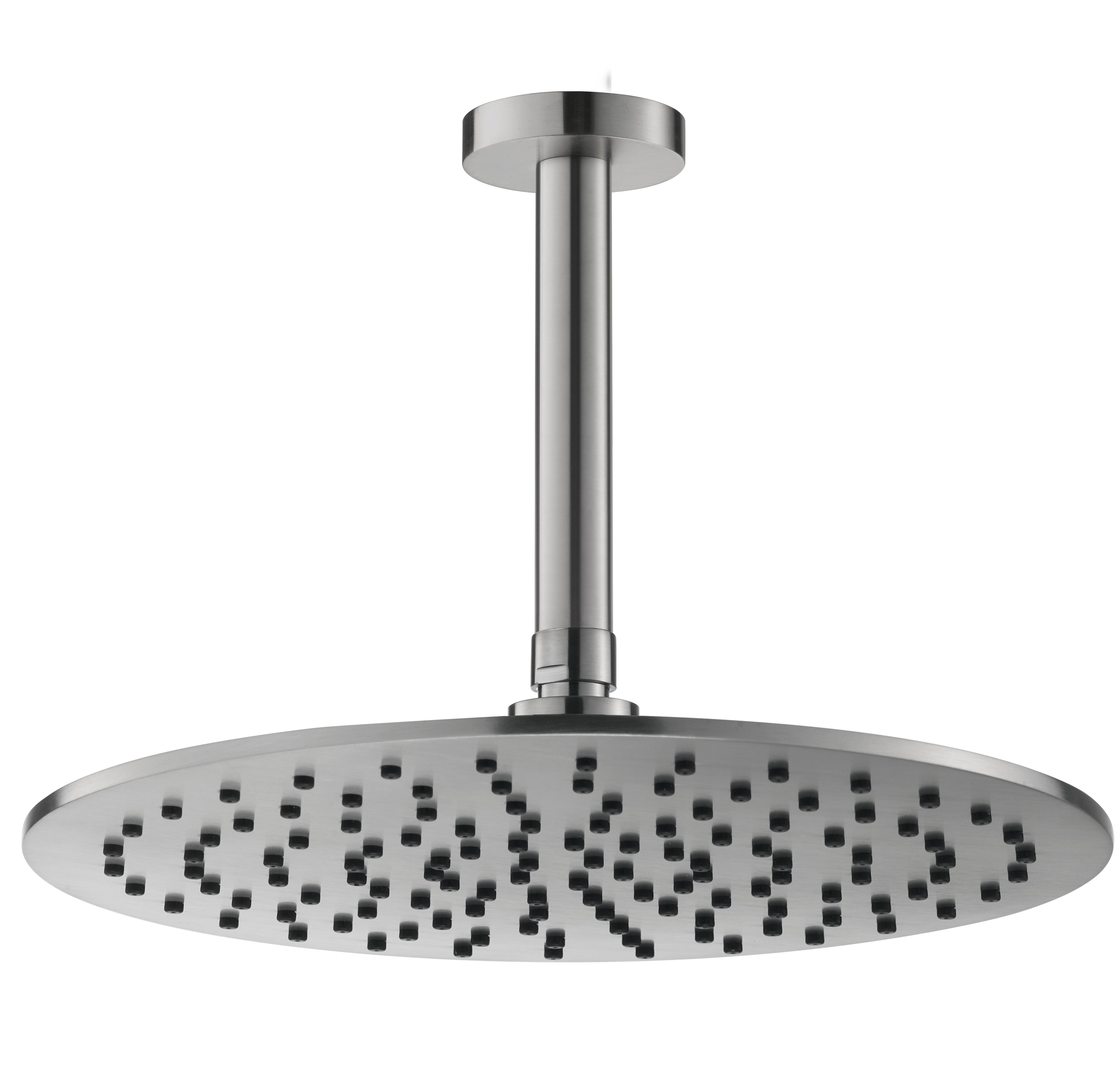 Потолочный (кронштейн 15см) верхний душ 30см Benesque Lumiere 22010602 никель брашированный