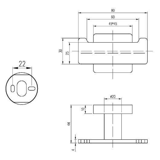 Крючок двойной Villeroy & Boch Elements-Striking TVA15201200061 хром