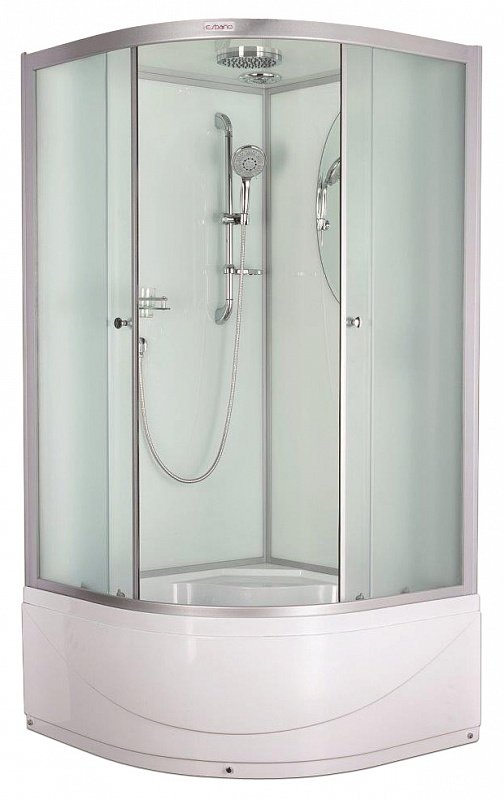 Душевая кабина Esbano ESKB110CRB 110x110x210см, профиль хром матовый, стекло рифленое