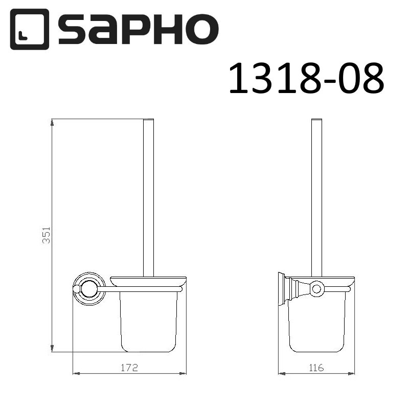 Ершик Sapho DIAMOND 1318-08 бронза