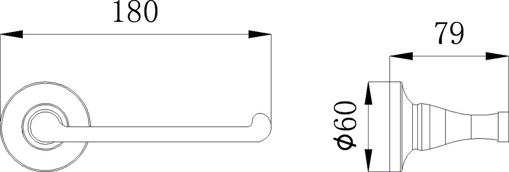 Держатель для туалетной бумаги Rush Corsica CO42110 без крышки Хром