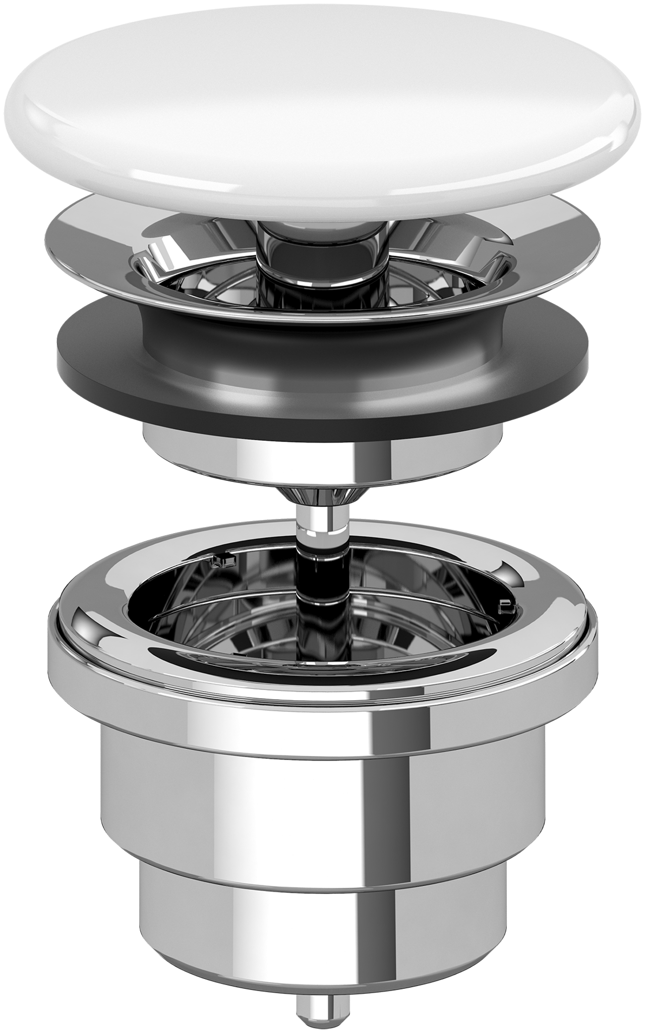 Донный клапан для раковины без перелива Villeroy & Boch 68350001 незапираемый, белый