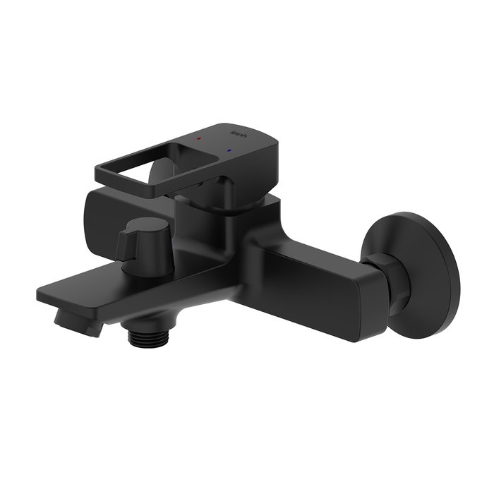 Смеситель для ванны с душем IDDIS Bild BILBL00i02WA черный матовый