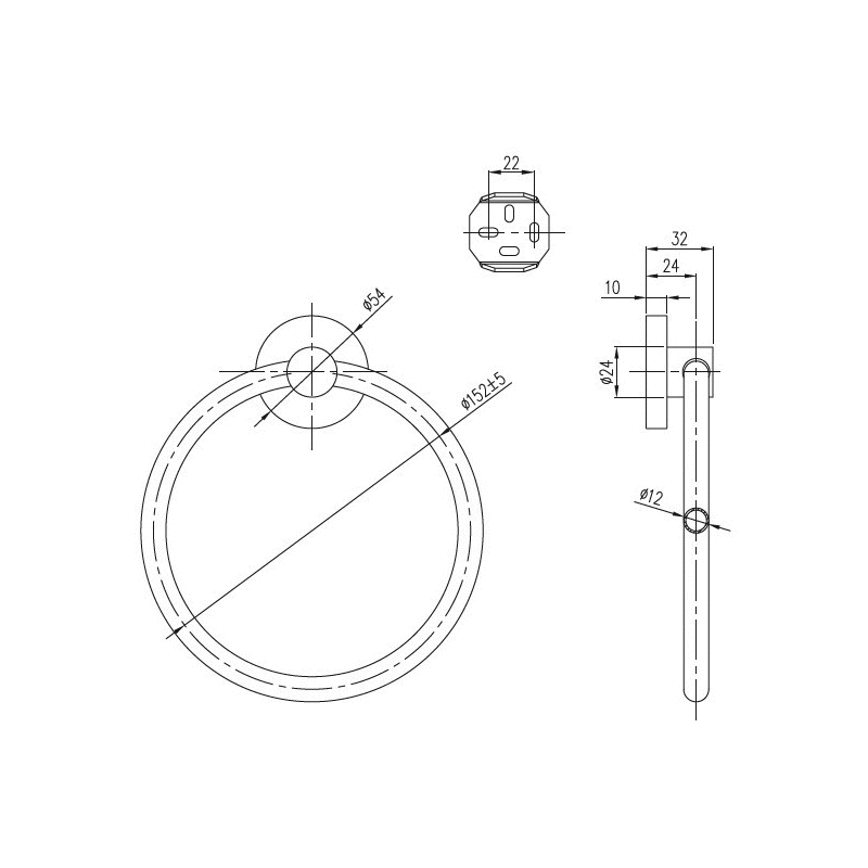 Полотенцедержатель Villeroy & Boch Elements-Tender TVA15100500061 хром