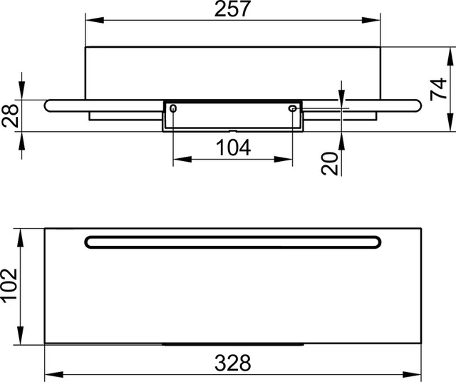 Полка для душа со стеклоочистителем Keuco Aveno 14659510000 белый матовый