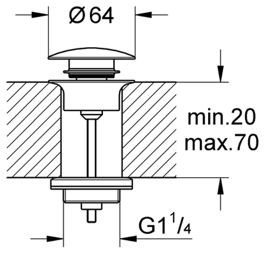 Донный клапан Grohe 65807000 хром