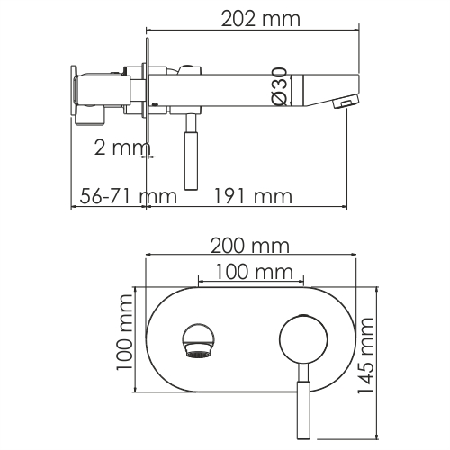 Смеситель для раковины WasserKraft Main 4130 хром