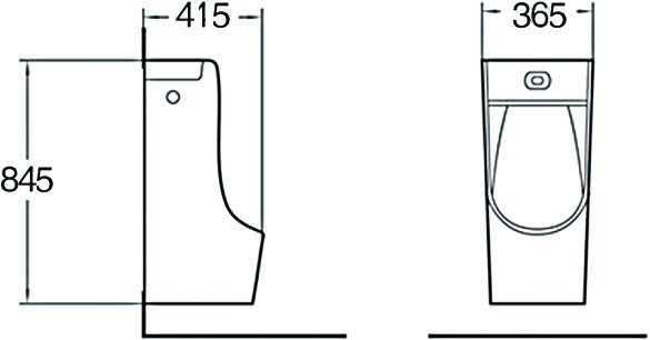 Писсуар подвесной SantiLine  SL-6003 белый, скрытый подвод воды