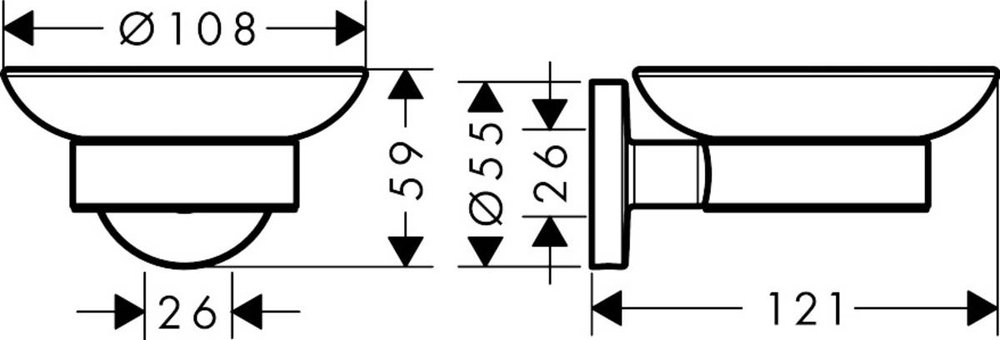 Мыльница Hansgrohe Logis Universal 41715000 Хром