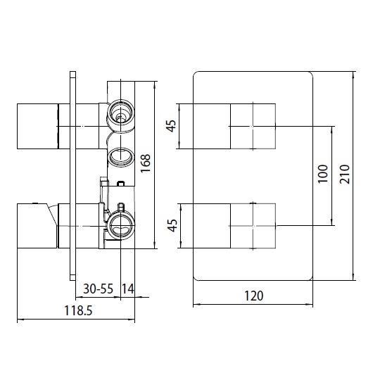 Смеситель для душа Bossini Cube Z00062.073 черный матовый