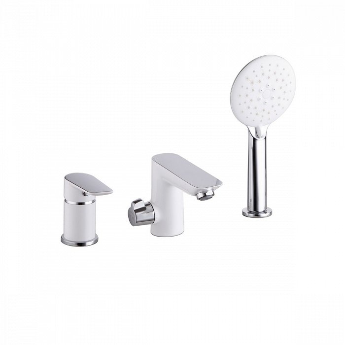 Смеситель для ванны с душем IDDIS Cloud CLOSB30i07 белый/хром