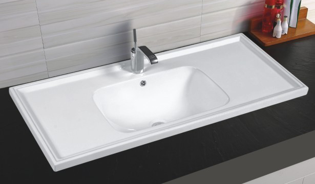 Раковина встраиваемая сверху 91см Gid NYJ842-90 белый