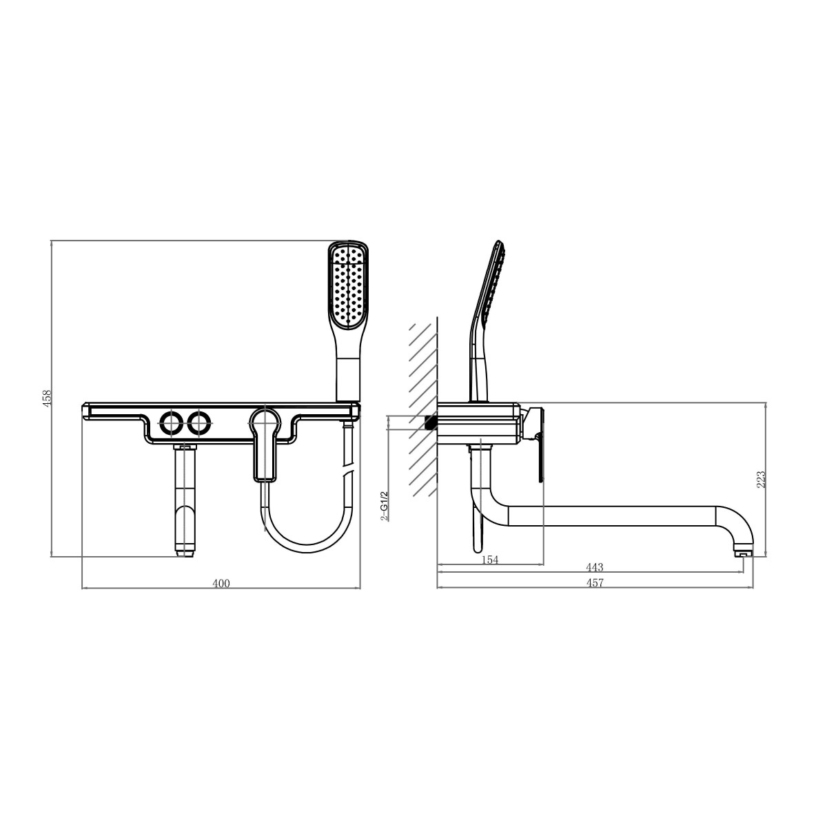 Смеситель для ванны D&K Berlin DA1443313, оранжевый