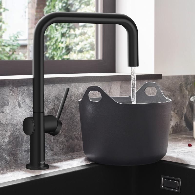 Смеситель для кухни Hansgrohe Talis M54 72806670 черный матовый