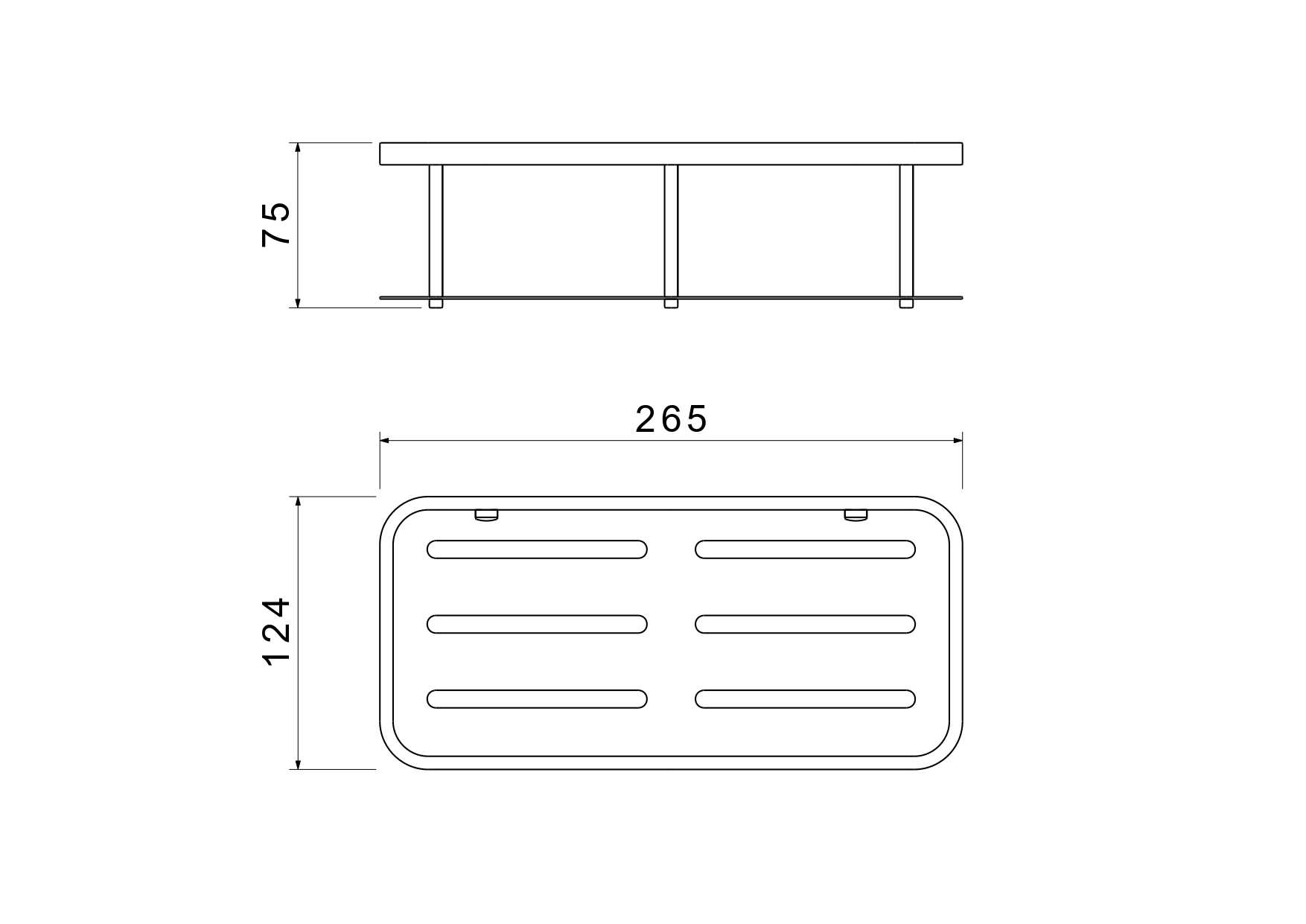 Полка для душа Aquatek AQ4936MB черный матовый