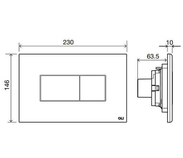Кнопка смыва для унитазов OLI KARISMA 641015 черный матовый
